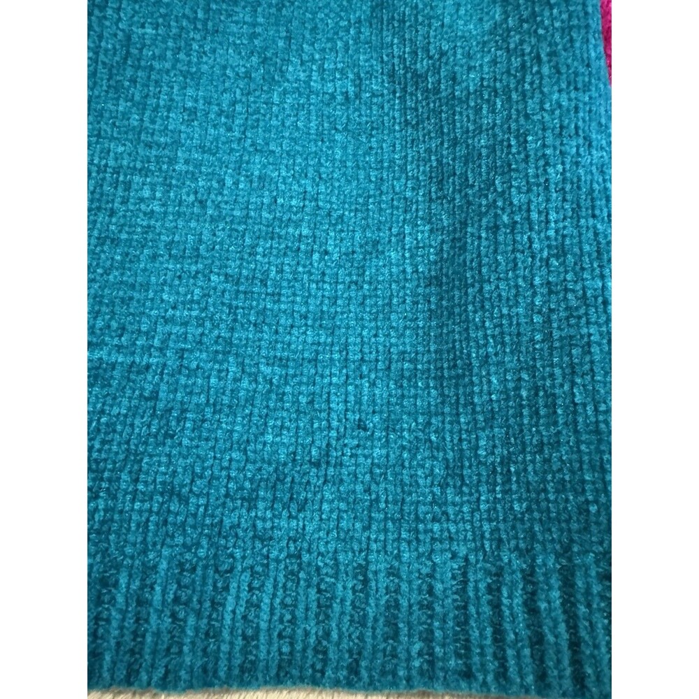 Vintage 90s 80s Alfred Dunner Color Block Chenille Sweater Women's Petite Medium - Picture 10 of 13